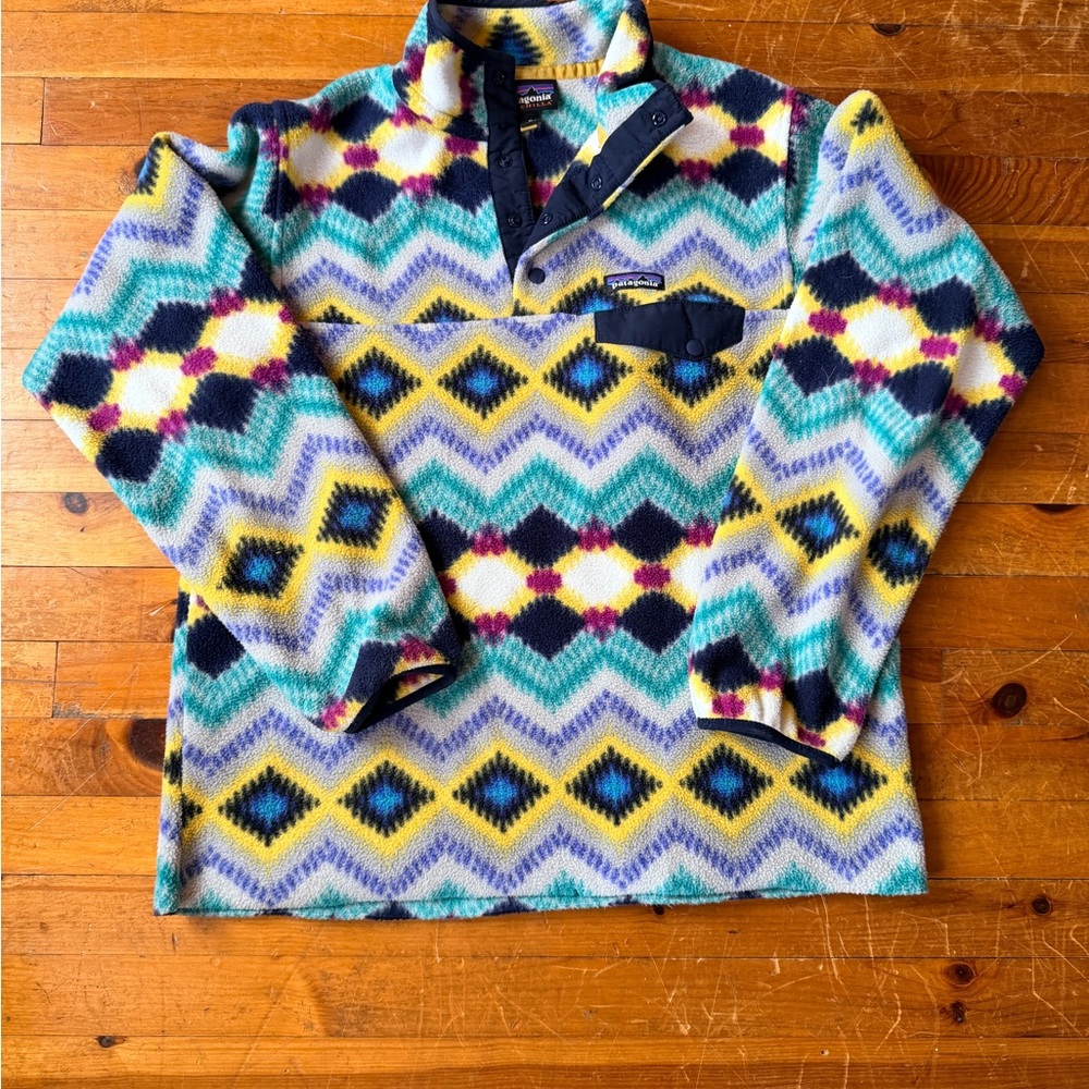 Patagonia Multicolor Geometric Fleece Pullover Jacket